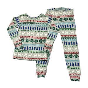 Gap Organic Cotton Fair Isle PJ Set Size 4